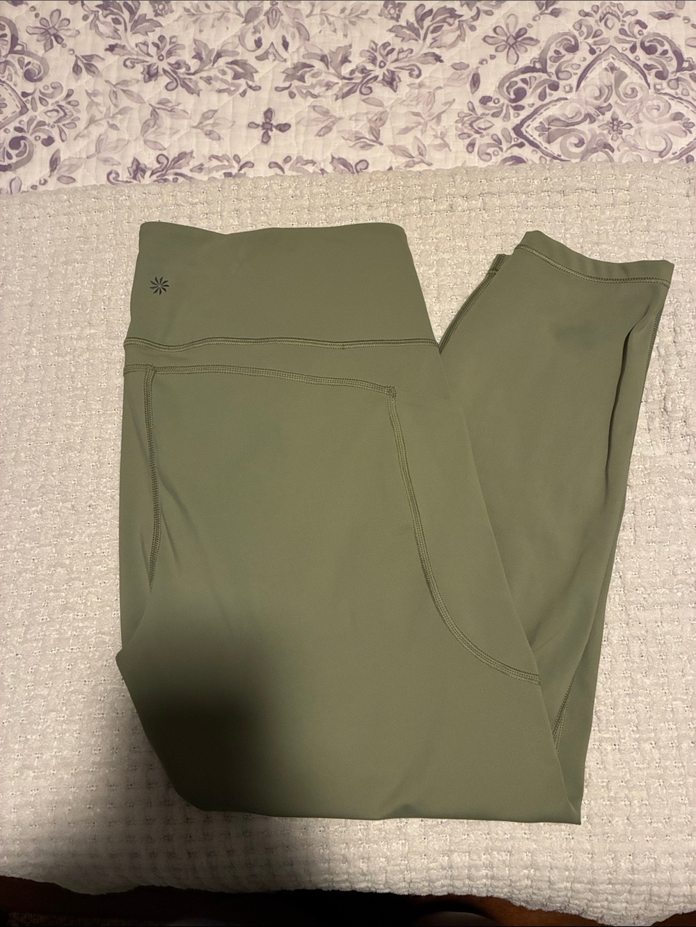 Athleta Olive Green Girls' High-Rise Leggings
